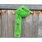 Another pic of a green scarf with balloons along its length.