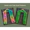 Displays for the Easter Crochet Scarf pattern and the Tulip Crochet Scarf pattern.