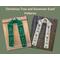 Displays for the Christmas Tree Crochet Scarf pattern and the Snowman Crochet Scarf pattern.