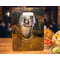 A handcrafted solid teak hardwood cheese charcuterie serving board with original 24K gold resin artwork and a majestic elk centerpiece.
