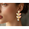 Orange paper earrings