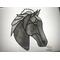 American Saddlebred in Gray, shown on a light box- light on.