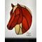 Quarter Horse in Chestnut (with custom blonde mane), shown on light box- light on.