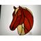 Quarter Horse in Chestnut (with custom blonde mane), shown on light box- light on.