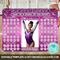 Purple Gymnastics Donation Calendar Editable Sparkly