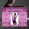 Purple Gymnastics Donation Calendar Editable Sparkly