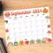 Retro Groovy September 2024 Printable Calendar Cute Theme