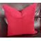 Red square throw accent pillow covers for sofa or couch