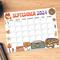 Cute Retro September 2024 Calendar Groovy Design