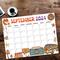 Cute Retro September 2024 Calendar Groovy Design