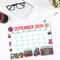 Groovy September 2024 Printable Calendar Retro Theme