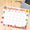 September 2024 Cute Retro Groovy Calendar Printable