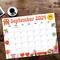 September 2024 Cute Retro Groovy Calendar Printable