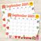 September 2024 Cute Retro Groovy Calendar Printable