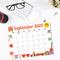 September 2024 Cute Retro Groovy Calendar Printable