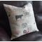 Beige Square Accent Throw Pillow Handmade 20" x 20"