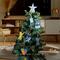 Three foot Christmas tree with Snowman Ornament.