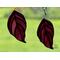 Dogwood stained glass ornaments in direct sunlight.