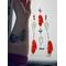 Little Angel Feathers Wind Chime- in red.