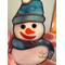 Close up of Snowman Ornament face details.