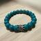turqoise color glass bead with bead cap for men or women