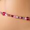 Bead detail, of a glass choker necklace.