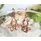 Jade and Copper Large Dangle Earrings