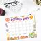 Groovy Retro October 2024 Calendar Printable
