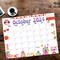 Vintage October 2024 Groovy Calendar Printable