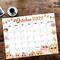 Retro Groovy October 2024 Printable Calendar