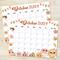 Retro Groovy October 2024 Printable Calendar