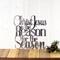 Christ Jesus is the Reason for the Season metal word wall art, in raw steel.