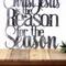 Close up of raw steel on our Christ Jesus is the reason for the season Christmas metal sign.