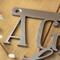 Close up of raw steel on our Great Dane metal wall decor.