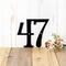 2 digit metal house number sign, in matte black powder coat.
