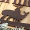 Close up of copper vein powder coat of our buck and doe deer metal wall art.