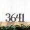 4 digit metal house number plaque, in raw steel.
