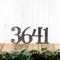 4 digit metal house number plaque, in raw steel.