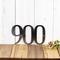 3 digit metal house number sign, in raw steel.