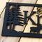 Close up of matte black powder coat on our personalized family name sign.