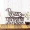 A Dachshund Lives Here metal wall art, with Beware, in copper vein powder coat.