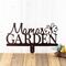 Custom metal garden sign with first name and butterfly image, in copper vein powder coat.