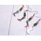 Halloween Witches Boot Charm Earrings with Orange and Green glass beads