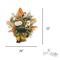 Large fall wreath with velvet pumpkins, autumn leaves, and a bow, ideal for Thanksgiving door decoration.