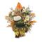 Handcrafted fall wreath with velvet pumpkins, fall leaves, and florals, perfect for adding an elegant autumn touch to your front door.
