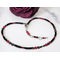 Black and red hearts choker necklace.