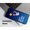 Astronaut reaching for a star with white personalized happy birthday message against a blue starry background on a cell phone