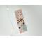 This scrapbook map bookmark has tan background with flowers, scrapbook map in the top left and bottom right corner and a map in the middle.