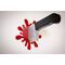 hanging wooden wall-mounted knife hook with red blood splatter - horror-themed wall hooks - horror decor - hook for hat, jewelry, towel