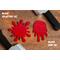pair of wooden wall-mounted knife hooks with red resin blood splatter and red blood drip options - horror-themed wall hooks - horror decor